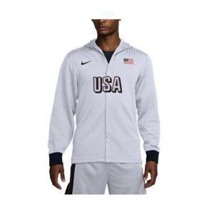 나이키 남성 화이트 USA 농구 224 여름 정품 온코트 게임 풀집 자켓 3235513