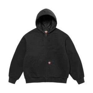 슈프림 x 디키즈 퀼티드 라인드 집업 후드 스웨트셔츠 블랙 - 24FW Supreme x Dickies Quilted Lined Zip Up Hooded Sweatshirt Bla
