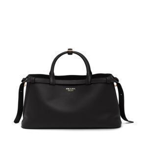프라다 BUCKLE MEDIUM LEATHER HANDBAG WITH DOUBLE BELT nero 1BA4172CSY F0002 NERO [관부가세포함]