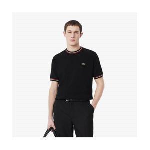 LACOSTE 라코스테 남성 링스링스 반팔 스웨터 [블랙]