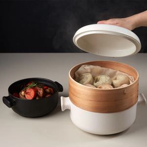 대나무 찜기 냄비 떡 만두 수육 찜판 실리콘 편백 대게 나무 세라믹 고구마 찜통