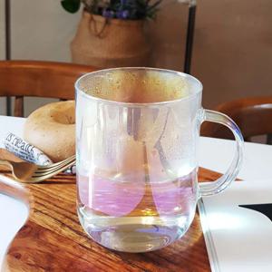 프로방스 내열오로라머그 480ml 캡슐커피잔 유리잔