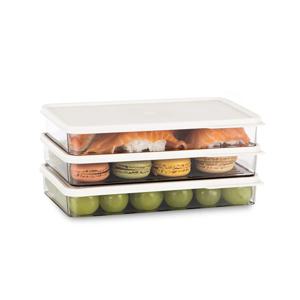 인콕 크린킵스 냉장고 정리용 투명 밀폐 보관용기 납작이 600ml 3개