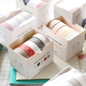 패턴 파스텔 종이 디자인 마스킹 테이프 8color