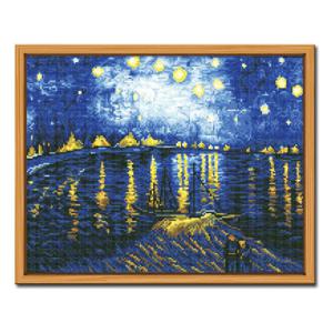 DIY 보석십자수 액자형 풍경 (43x54cm) D603_고흐의 아를의 별이 빛나는 밤에