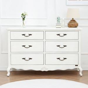 프로빈 엔틱 3단 와이드 체스트 수납장 서랍장 2colors