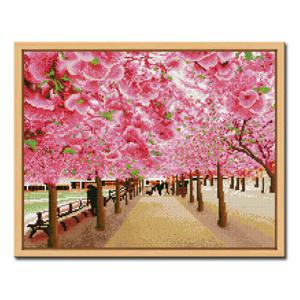 DIY 보석십자수 액자형 풍경 (43x54cm) D617_벚꽃엔딩