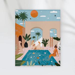 DIY 명화/유화그리기 세트 (힐링 타임) 물감두배 10종붓세트 (40X50)