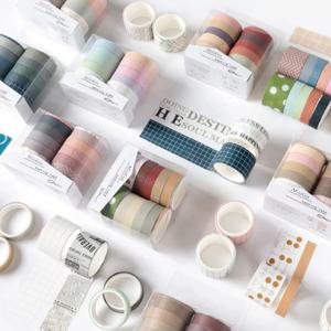 모던 파스텔 종이 디자인 마스킹 테이프 10color