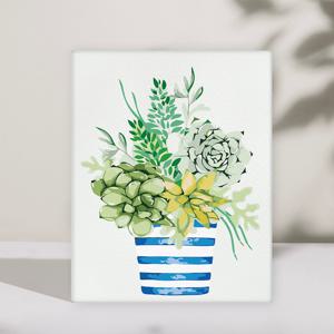 DIY 명화/유화그리기 세트 민트꽃 화분(40X50)