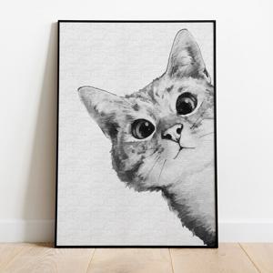 명화그리기 궁금한 고양이 캔버스페인팅 DIY 유화그림 직장인취미