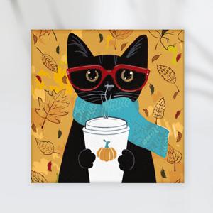 DIY 명화/ 유화그리기 세트 검은 고양이 (30X30)