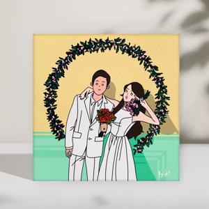 DIY 명화/ 유화그리기 세트 우리결혼해요 (30X30)