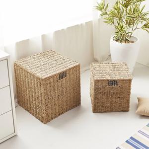 포벨 수초라탄 수납바스켓 2종세트