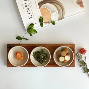 반찬 종지 찬기3P + 우드트레이 세트_2TYPE
