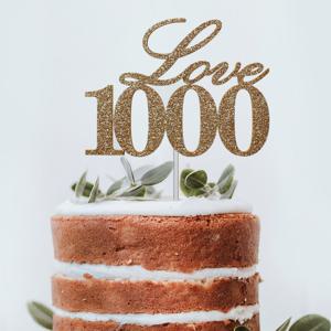 글리터펠트지 Love 숫자 생일 케이크 토퍼