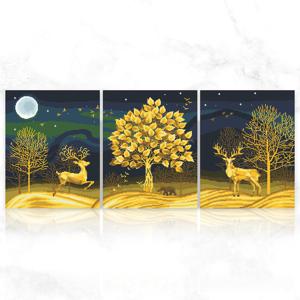 DIY 캔버스형 보석십자수 달빛아래 한쌍 40X50cm (3단세트)