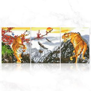 DIY 캔버스형 보석십자수 용호상박 40X50cm (3단세트)