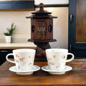 쌍시옷 2인조 커피잔세트 220ml (컵2P+받침2P)