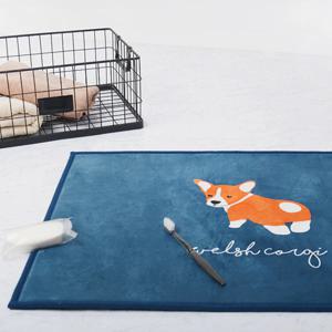 웰시코기 극세사발매트