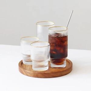 커플/신혼/집들이 선물추천 골드 루이 글라스 유리컵 230ml 2개 커플세트