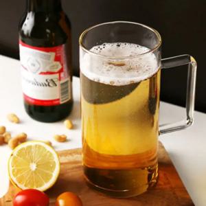 손잡이 내열유리컵 투명 600ml 대용량 맥주잔