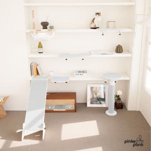 캣타워 해먹 고양이 책장 책상 선반 소형 미니 핑크팡