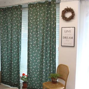 바니 프렌즈 아이방 커튼 유아 키즈 커튼 - 핑크베이지,다크그린