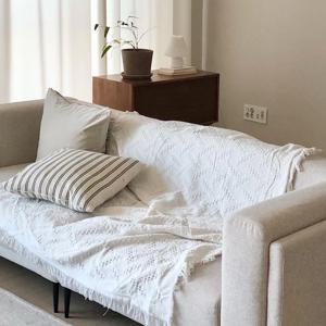 원프레드 화이트 쇼파커버 2size 블랭킷 담요 침대 베드러너 캠핑 다용도 패브릭