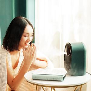 [해외] 가정 사무실 탁상용 회전식 미니 온풍가습기 2in1
