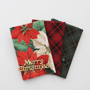 원단패키지 크리스마스 자투리원단 조각천 포인세티아3종 40564