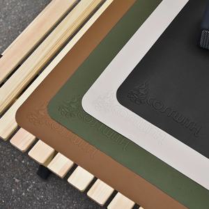 가죽 캠핑테이블매트 감성 가죽매트