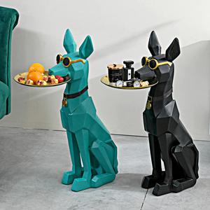 [해외] 초대형 도베르만 사이드 테이블 협탁 포함 77x26x20cm