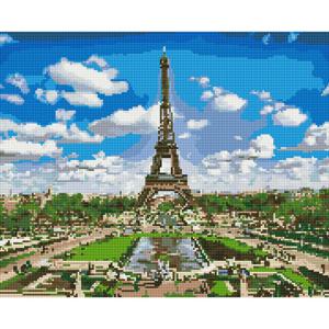 구름 속 에펠탑 (캔버스형) 보석십자수 40x50