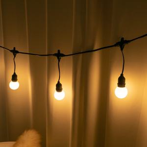 고급LED 15P 60mm 방수 볼캡 연결용전구 검정선 220V 콘센트형 2colors