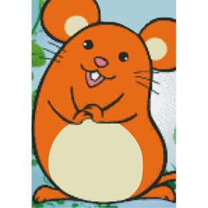 12간지 쥐 (이젤) 보석십자수 10x15