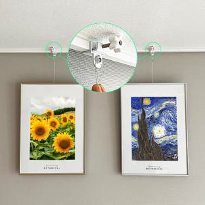 와이어 액자걸기 못없이 천장 몰딩 액자고리