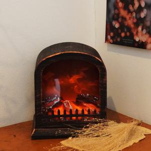 캠핑 장작 감성 모닥북 LED 조명 벽난로가로형 무드등