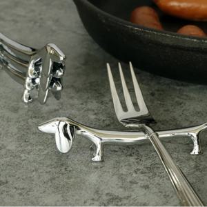 귀여운 스텐 닥스훈트 수저 받침대 4colors