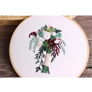 DIY 인테리어 패키지 프랑스자수 플라워형 네이처 부케