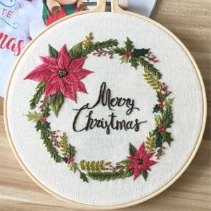 DIY 인테리어 패키지 프랑스자수 크리스마스형 X-Mas 리스