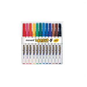 모나미 네임펜F 12색 중간 글씨용