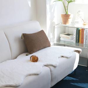 플로 인조토끼털 물결 페이크 퍼 러그 소파패드