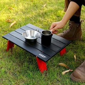 캠핑 알루미늄 경량 접이식 폴딩 미니 롤 테이블 전용 가방 포함