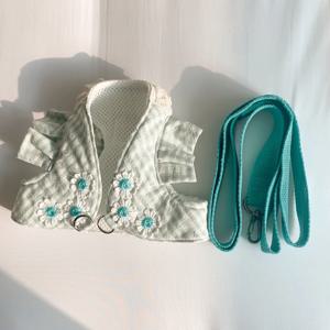 원피스 소프트 강아지하네스 기본리드줄 포함 세트 3size 4colors