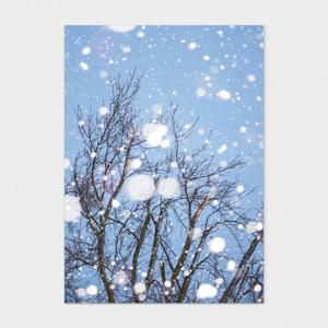 리무버블 접착 포스터 크리스마스 인테리어 그림 액자 _ white snow