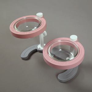 높이조절 강아지 고양이 유리식기 밥그릇 2구 (5colors)