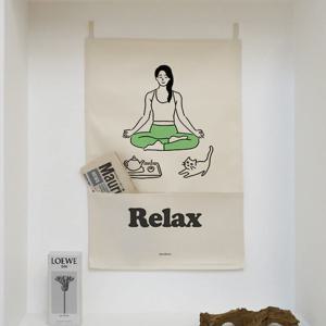yoga B 포켓 패브릭 포스터 / 일러스트 두꺼비집 가리개