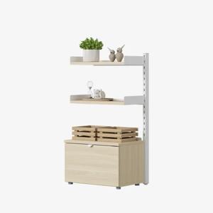 플롯 낮은서랍 책장 연결형 3단 60x40cm 2colors