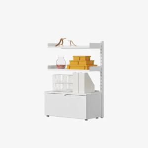 플롯 낮은서랍 책장 연결형 3단 80x40cm 2colors